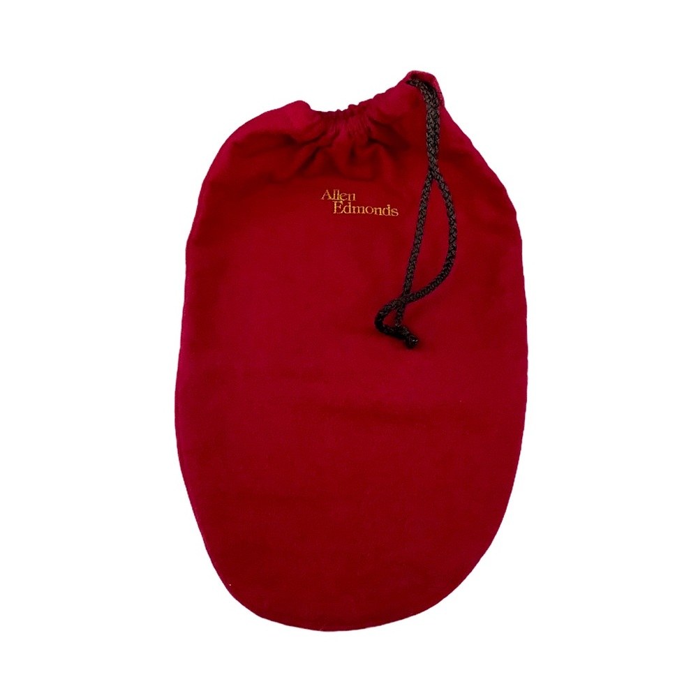 Allen Edmonds Burgundy Felt Drawstring Dust Bag